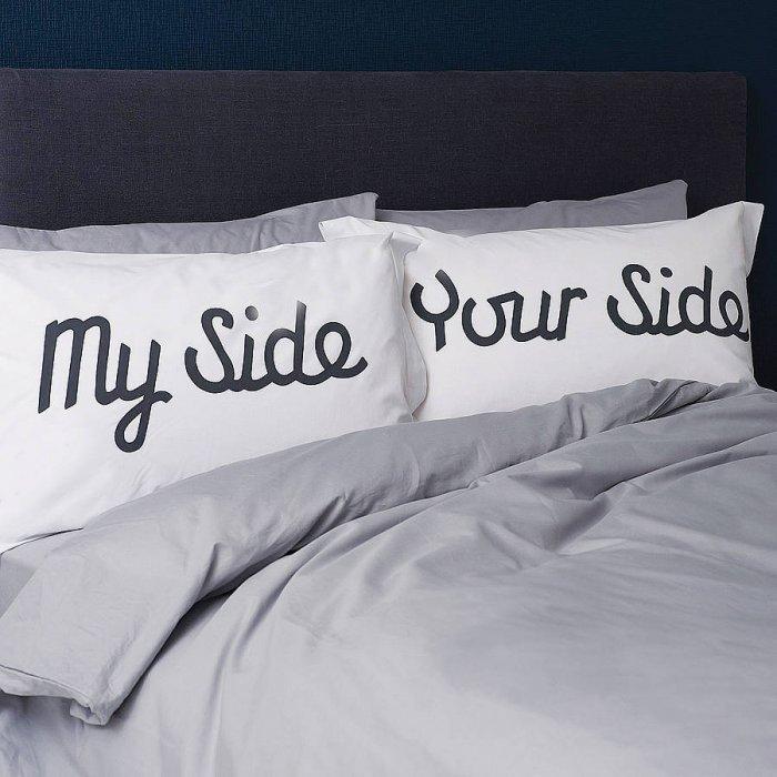 My Side Your Side' Pillowcases- 10 unique and lovely Valentine's Day gift ideas