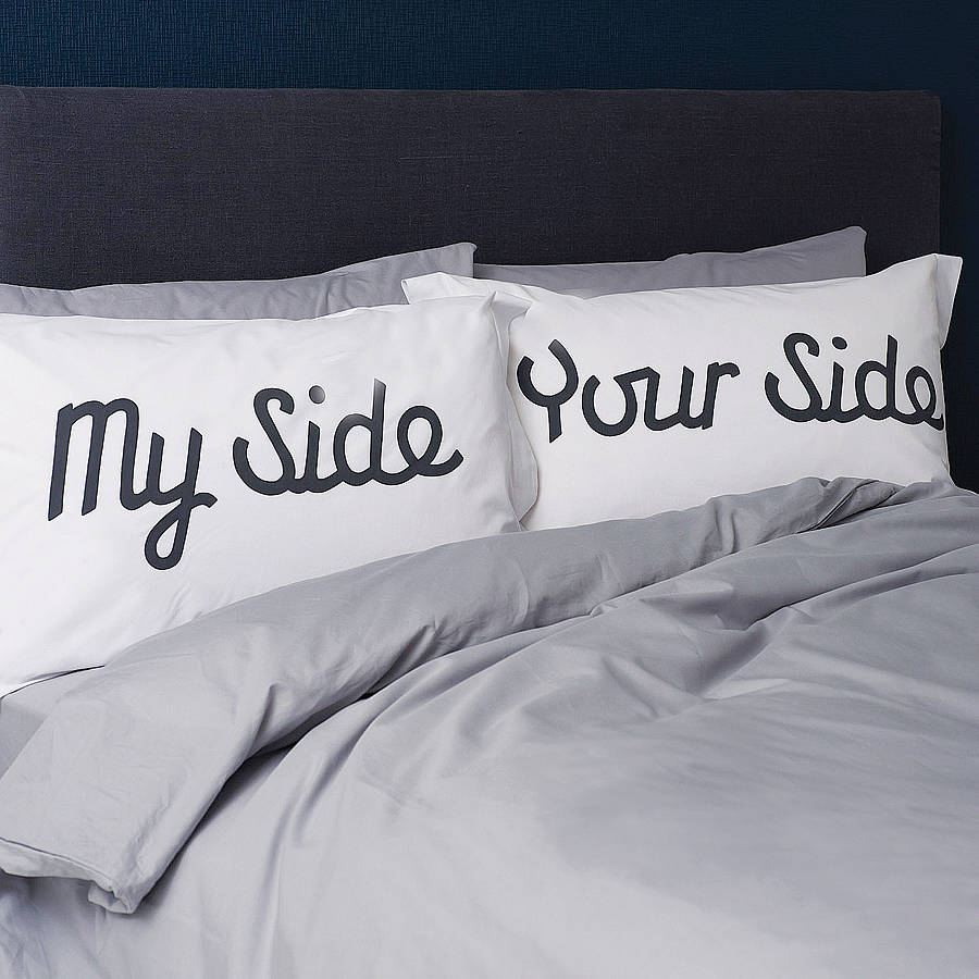 My Side Your Side' Pillowcases- 10 unique and lovely Valentine's Day gift ideas