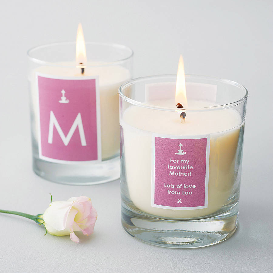 Personalised Candle - 10 unique and lovely Valentine's Day gift ideas