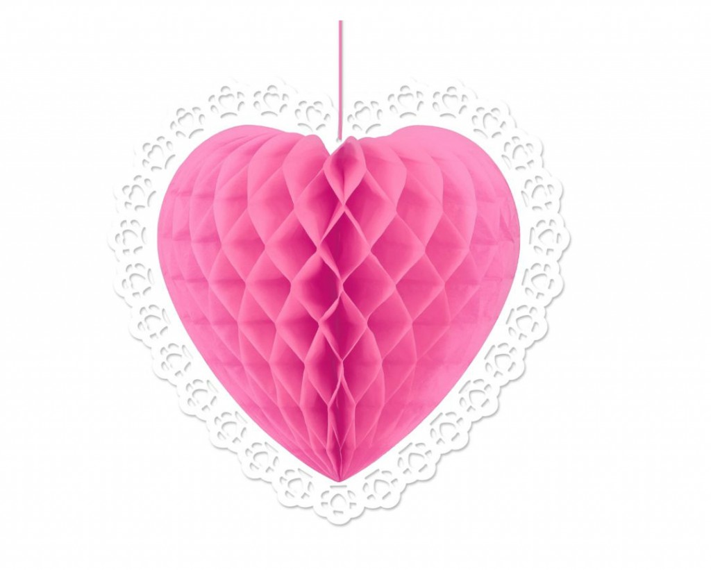 Pink Heart Honeycomb Ball- Lovely Items for Home Decoration