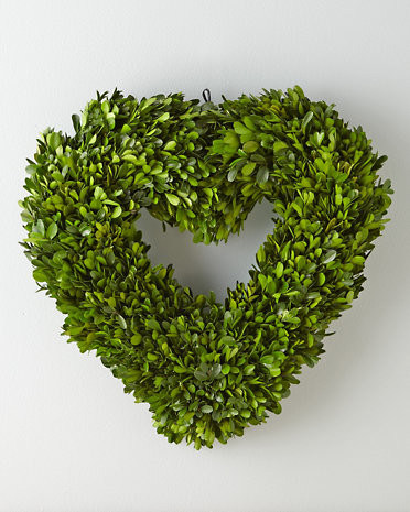 Preserved Boxwood Heart Wreath-Love home decor for February 14th