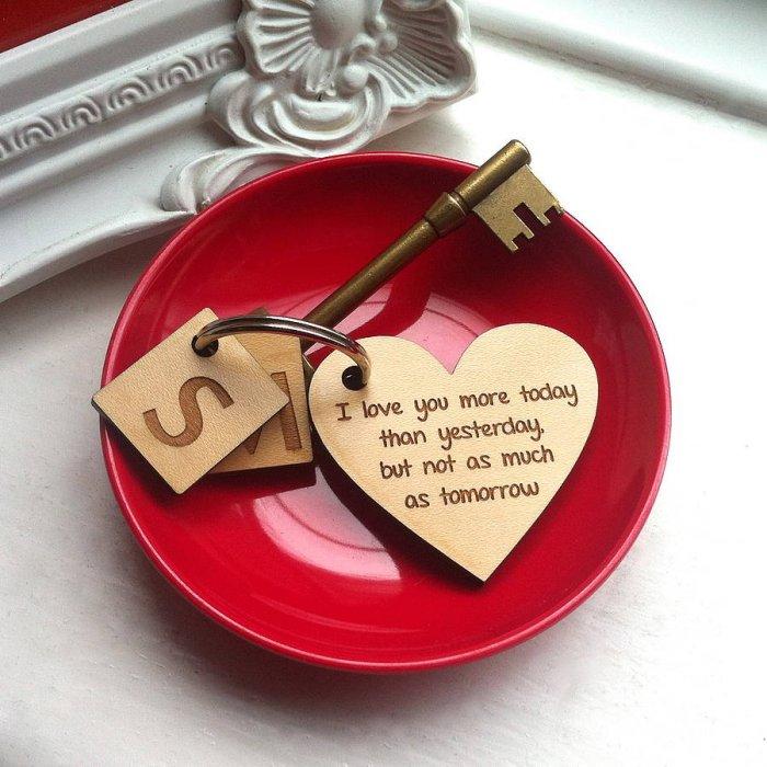Valentine's Personalized Love Key Ring-10 beautiful and lovely gift ideas for February 14th