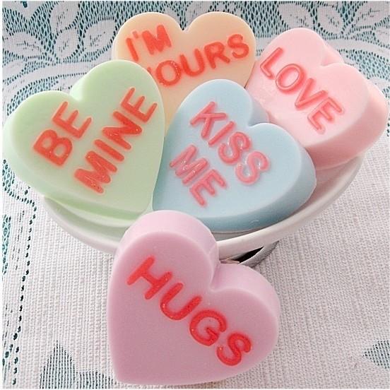  Conversation Hearts Valentine Soaps by So Stinking Sweet - 19 Amazing Valentine's Day Home Decorating Ideas