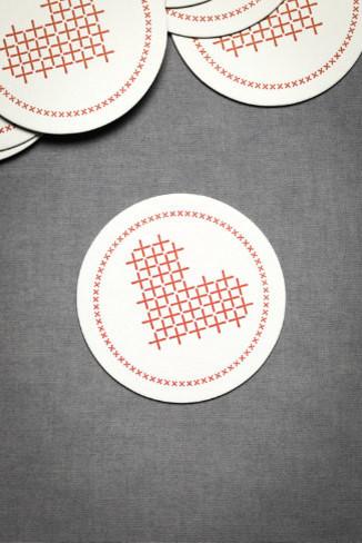 Cross My Heart Coasters - 19 Amazing Valentine's Day Home Decorating Ideas