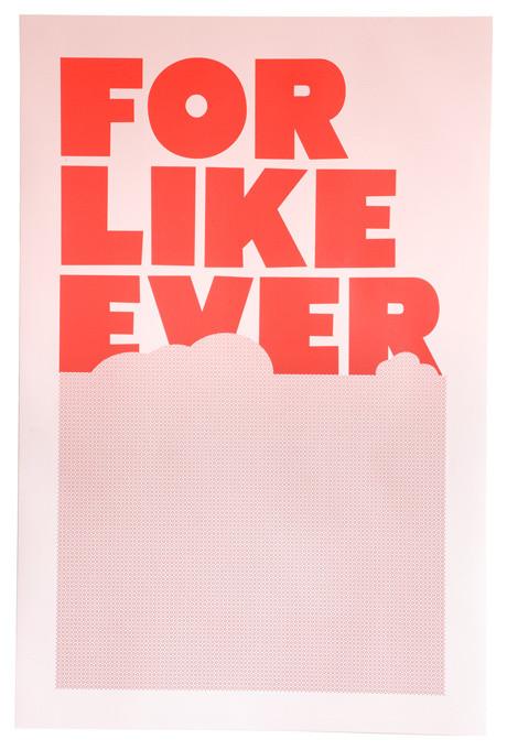 For Like Ever Poster, Pink & Red-19 Amazing Valentine's Day Home Decorating Ideas