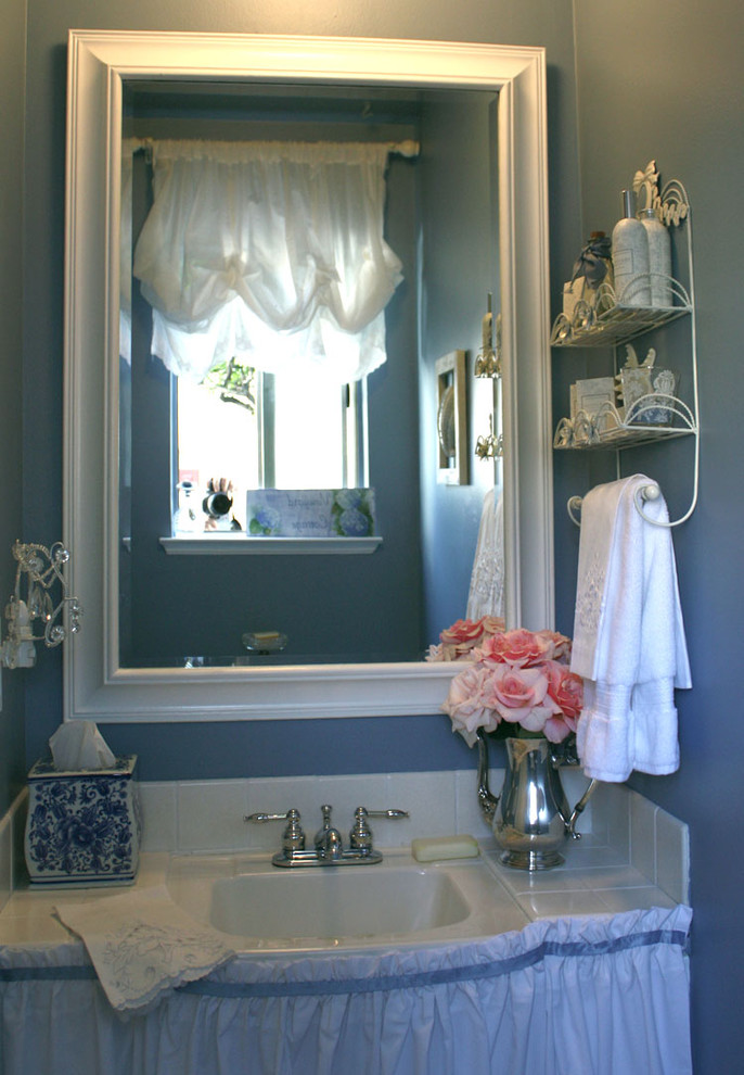 Neatly decorated romantic bathroom vanity - Valentine's Day Ideas and Inspiration