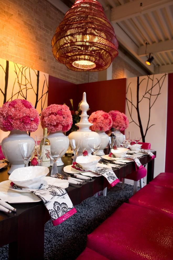 Pink carnations and fuchsia accents for Saint Valentine's day - 50 Creative Home Decorating Ideas 