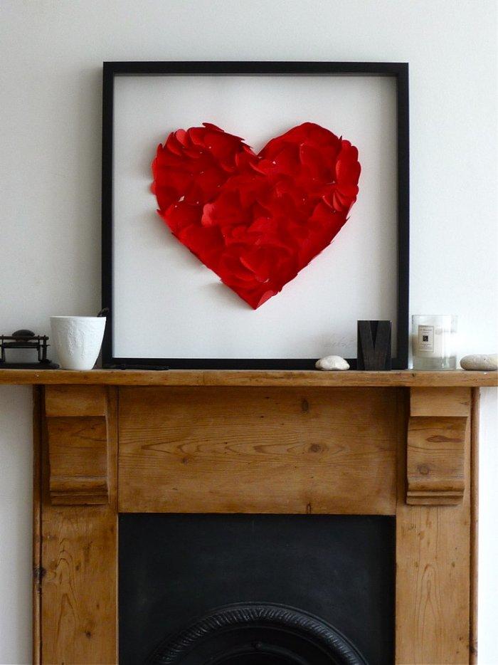 Pretty heart wall art - 50 Creative Home Decorating Ideas