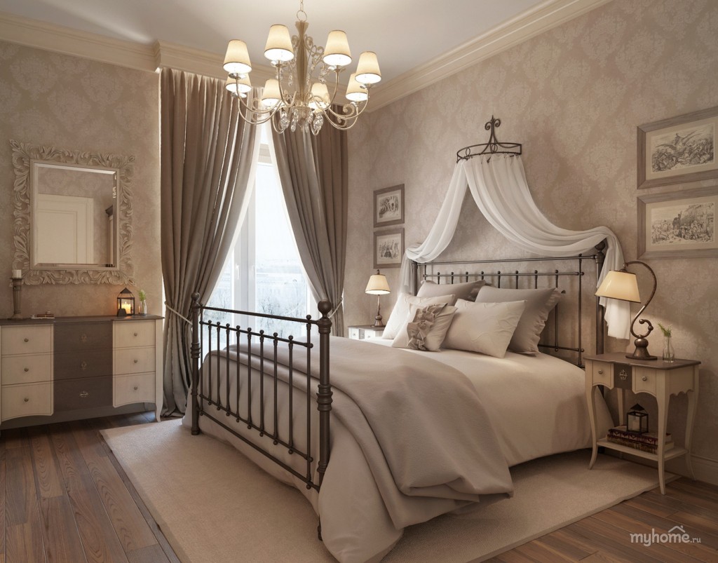 Romantic bedroom with drapery for a cozy atmosphere - 15 Tips for a Valentine's Day Interior