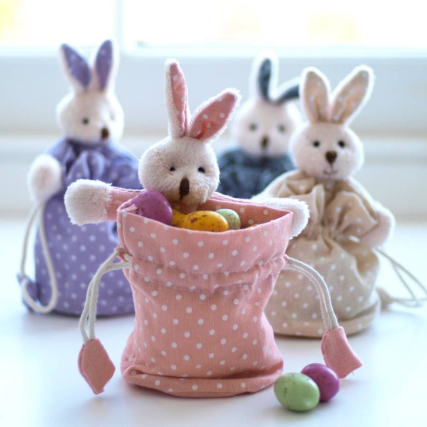 Easter Bunny Sacks in different colors-12 Atrractive and Amusing Ideas for Home Decorations