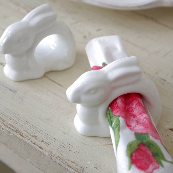 Easter Rabbit Napkin Holder made of porcelain-12 Atrractive and Amusing Ideas for Home Decorations