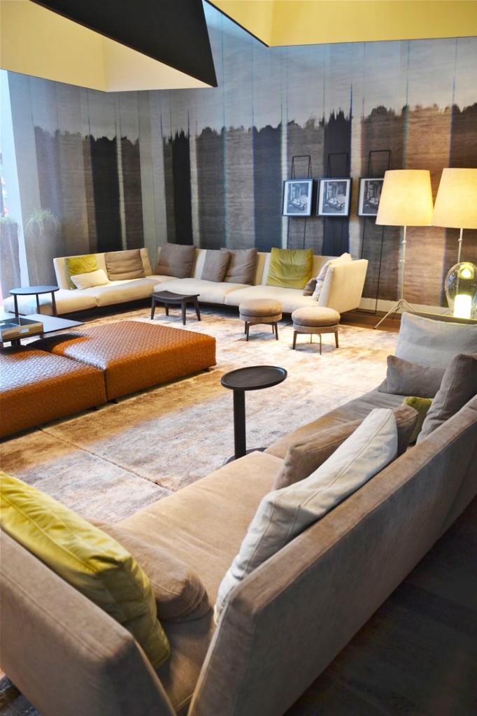 Flexform - spacious living room in earth colors