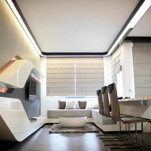 Futuristic Small Apartment Interior Design in Bulgaria