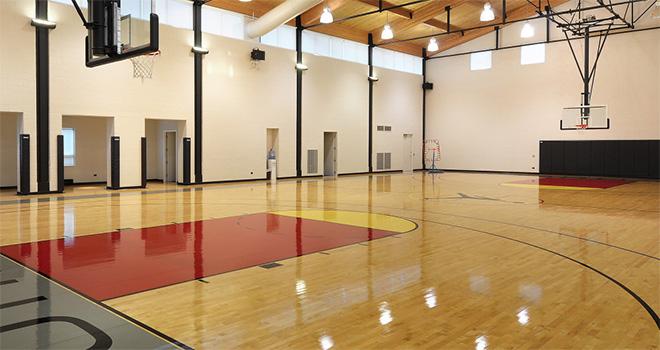 Michael Jordan's private basketball court - Luxurious Mansion Interior Design in Chicago