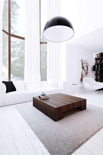 Minimalist interior design Winter houseby line-architects