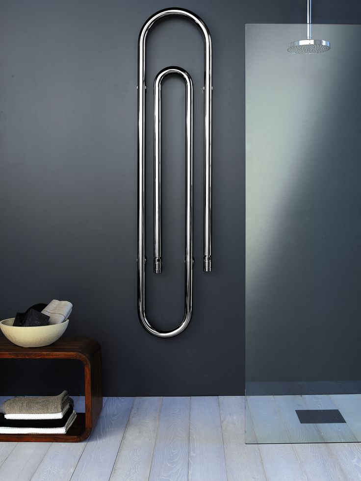 Modern minimalist interior design bathroom - Steel Decorative radiator