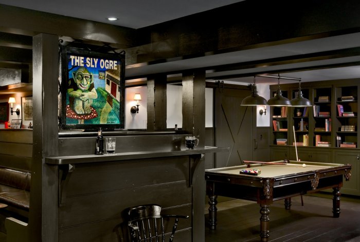 All pine home pub with custom-made bar top - Interior Design Trends - Having a Pub in the house