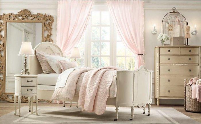 bedroom in white-Shabby Chic Bedroom Interior Design Examples