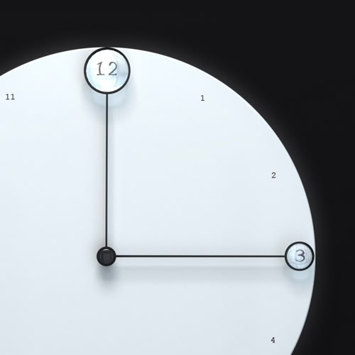 contemporary clock - design traveller minimalism