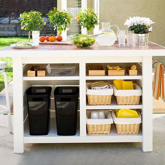 functional-outdoor-kitchen-center-island-for-storing-kitchenware- 20 Ideas and Examples of Well-Arranged Outdoor Areas