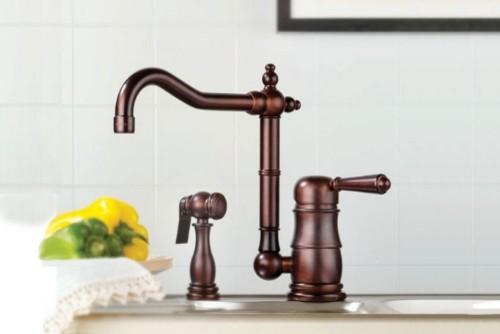 Mahogany bronze faucet for a rustic sink touch - 16 Advices and Examples for Creating a Cozy Atmosphere in the Cooking Areas