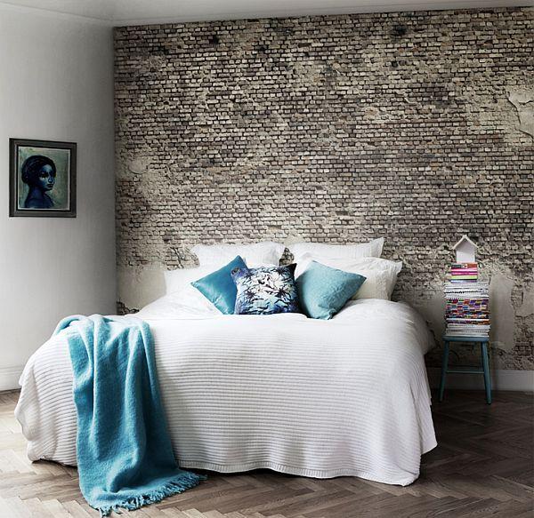 minimalist sexy bedroom with photo wallpaper-17 Stirring Minimalist Bedroom Interior Design Images