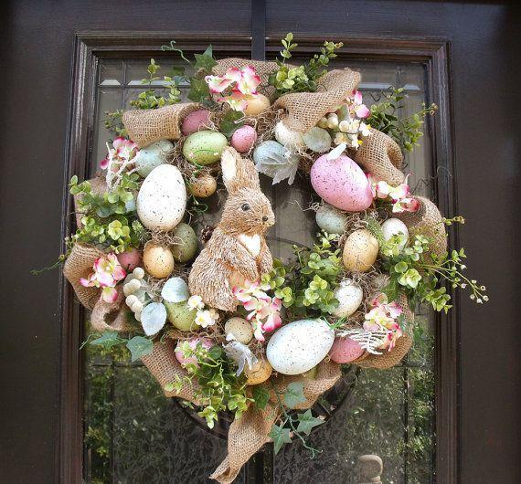 Easter Bunny Wreath for the Front Door-home decorations with impressive holiday ideas