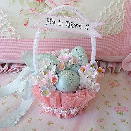 Easter decoration – egg basket