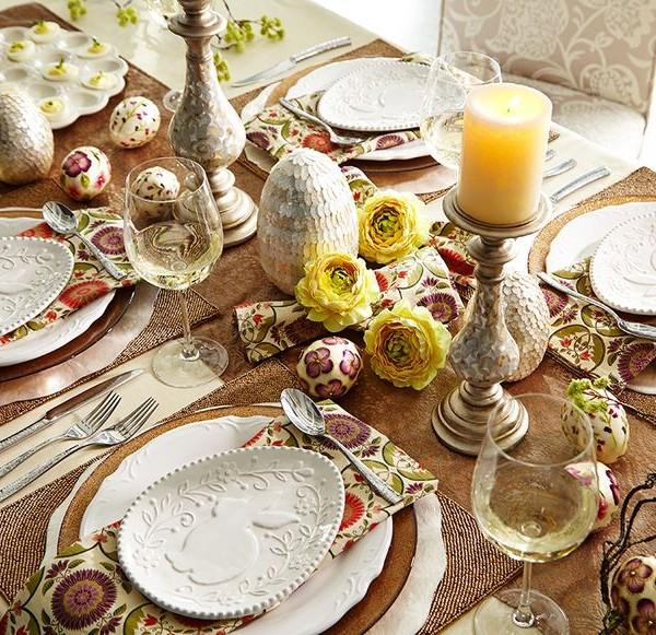 Easter table in rustic style