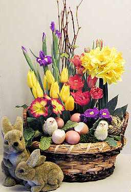 Professionally arranged Easter basket