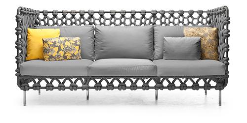 The front side of an ultra modern sofa