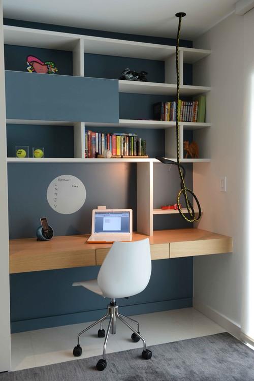 Contemporary small working space at home- personal office design ideas