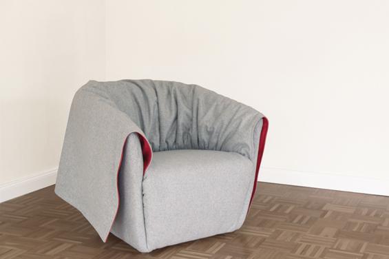 Creative chair in white-Creative furniture design by Hanna Emelie Ernsting