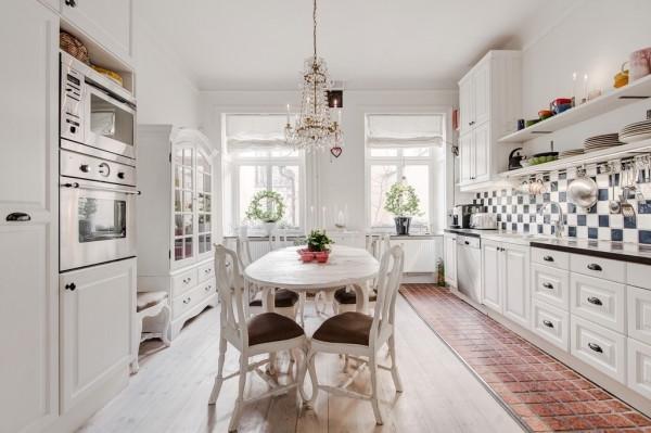 Eclectic open plan kitchen- Greek Interior Design Style in White