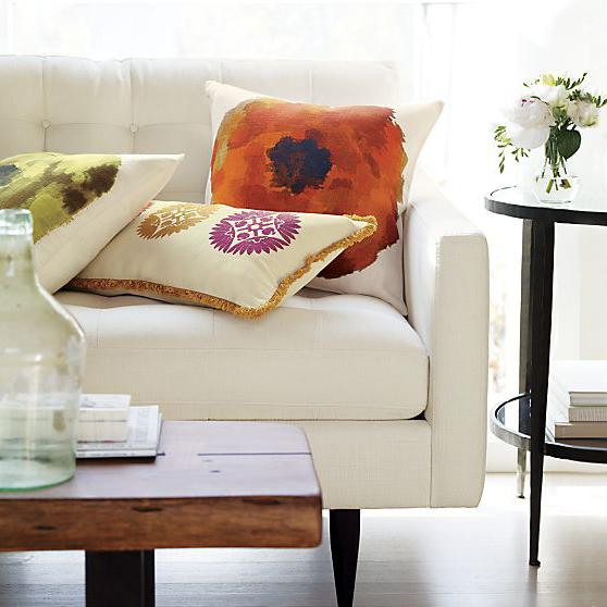 Home decor - vivid pastel tones for the lovely sofa cushions