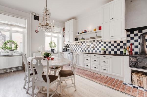 Kitchen with table for four- Greek Interior Design Style in White