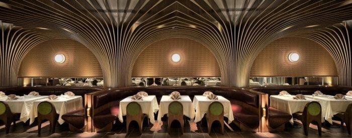Restaurant architecture - the ceiling and its interesting lines
