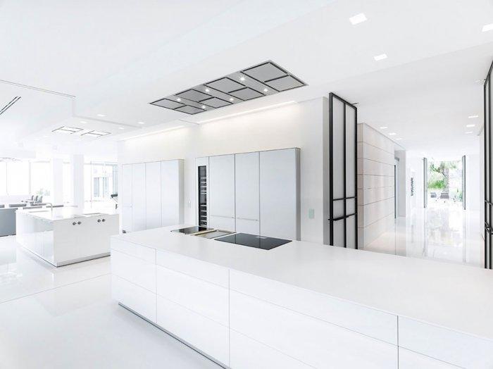 Very stylish minimalist kitchen in white