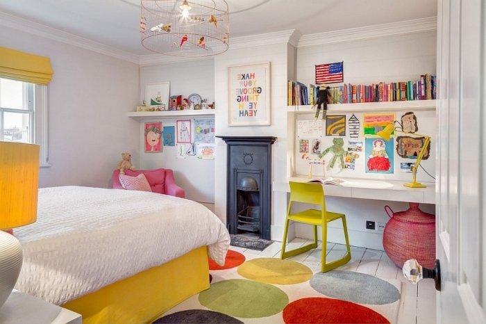 English kids room with colorful accents and enough place for games