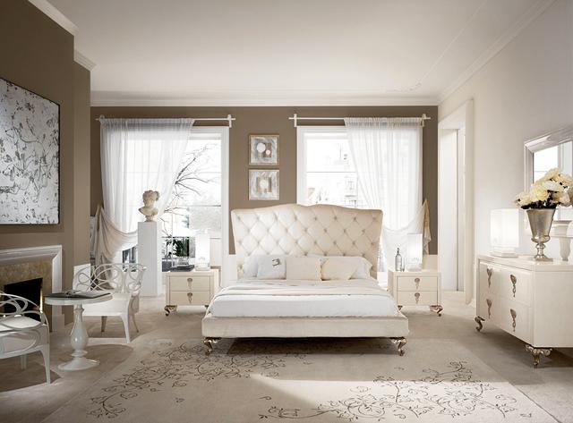 Modern traditional bedroom in pale pastel nuances and a lot of sunshine