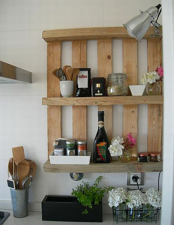 Pallet Furniture Used In The Kitchen For Various Stuff 