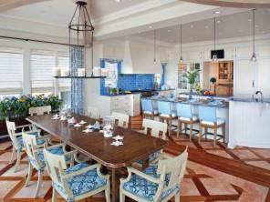 Kitchen Designs Inspired by Sea and Ocean Blue Accents
