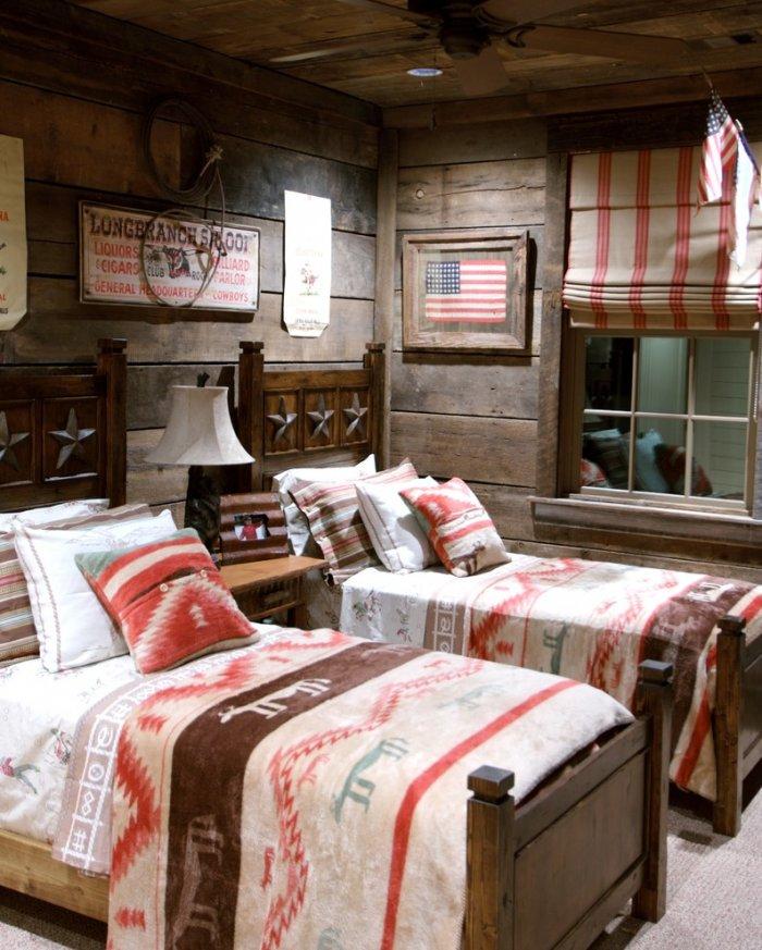 Patriot American home in authentic Wild West interior style