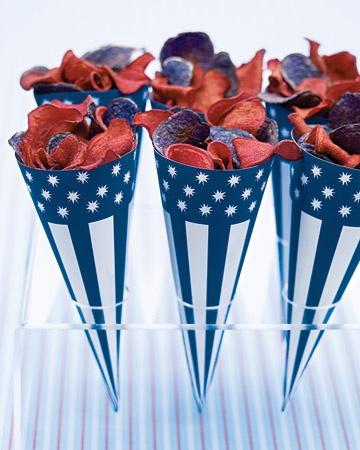 Stars and Stripes Clip-Art Paper Cones are delicious sweets that all the guests will love to eat