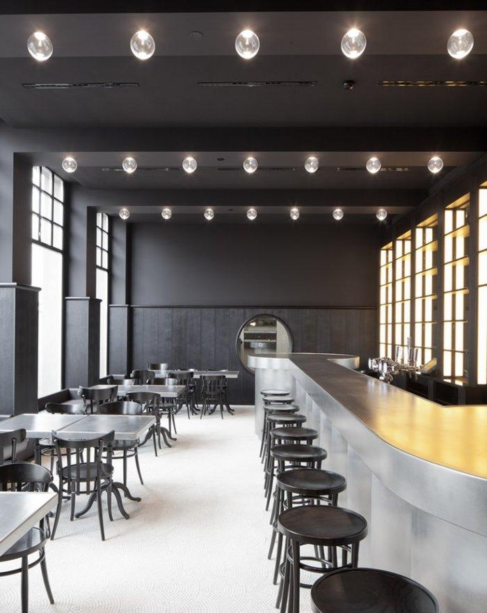 Dark cafe interior in modern minimalist style | | Founterior