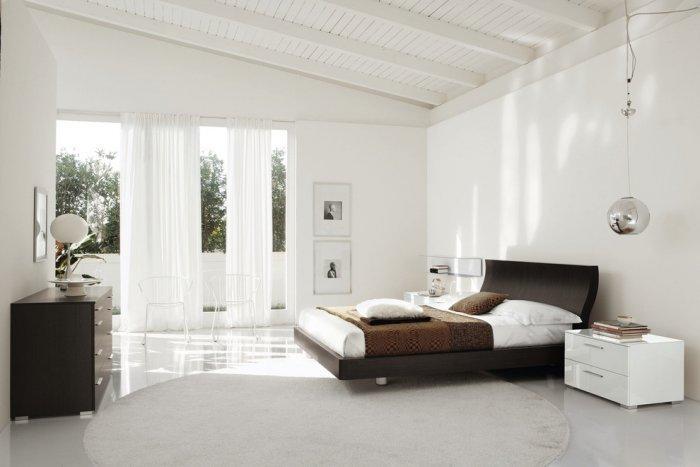 Modern bedroom interior with Danish bed