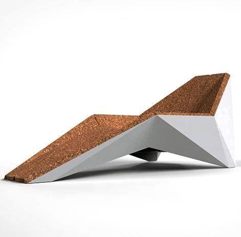 Modern lounge chair with cork surface