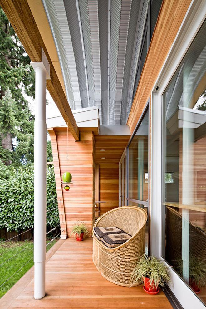 Stylish veranda with modern design