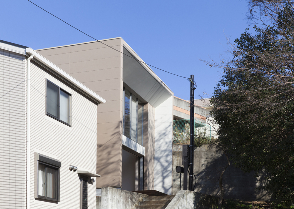 The facade of the house - and the surrounding neighborhood