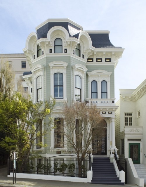 Traditional Victorian house with interesting architecture